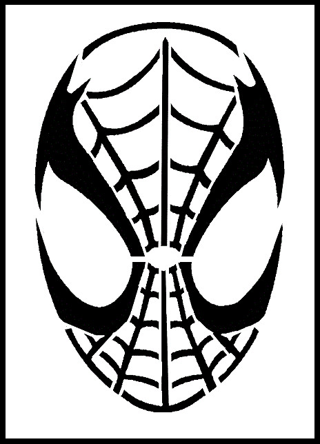 3"x4" Clear Plastic Stencil - Spiderman (SA533)*****