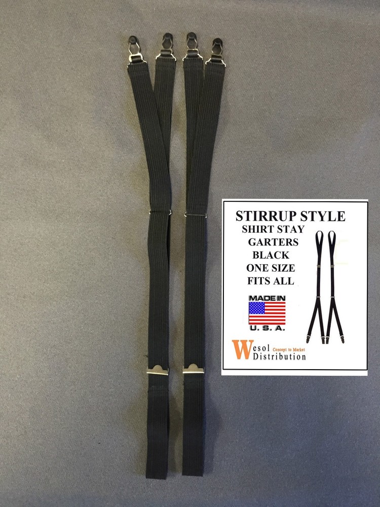 Button Clip New Stirrup Style Shirt Stay Garters