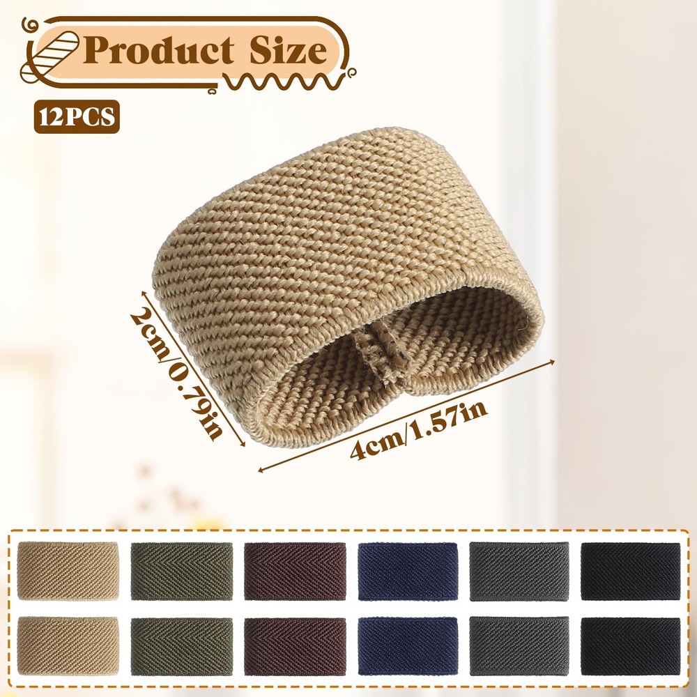 12 Pack Belt Retainer Loop Keepers Backpack Straps Holder Elastic Band Nylon ...