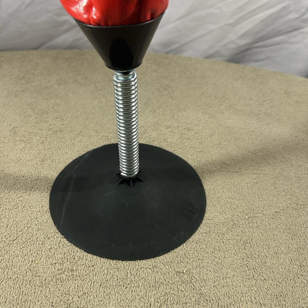 Mini Reflex Punching Bag Tabletop Boxing Trainer Red Spring Mounted 14in
