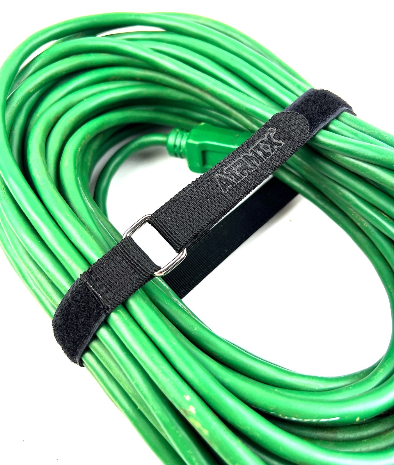 AIRNIX Hook and Loop Reusable Nylon Cinch Straps, Securing Cable Straps, Black