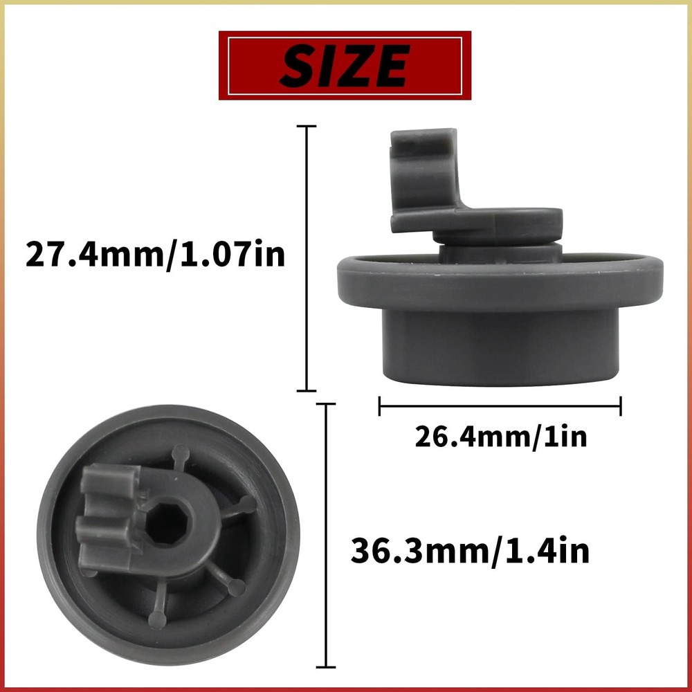 LG Dishwasher Bottom Rack Wheel Replacement Kit 4pcs