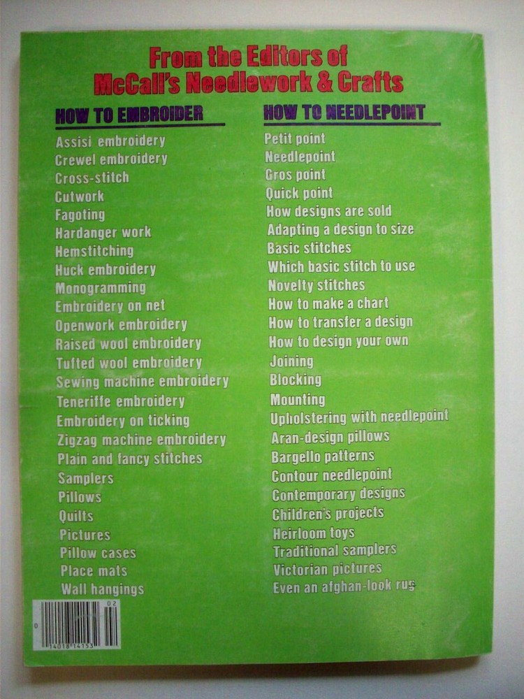 VTG McCall's Needlework & Embroidery Encyclopedia stitches techniques patterns