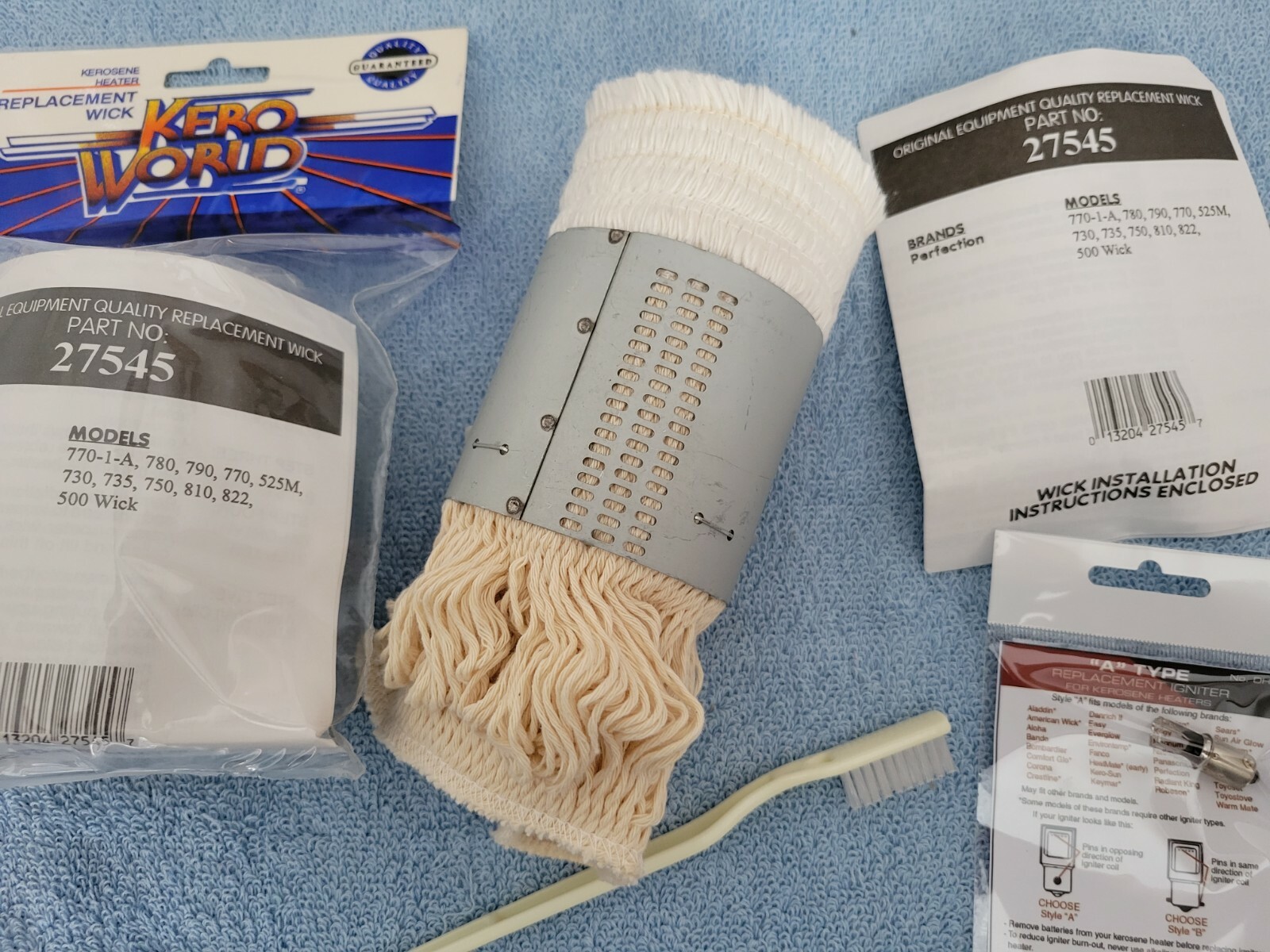 PERFECTION 500 KEROSENE HEATER WICK *COTTON/FIBERGLASS* WICK, WICK BRUSH & GUIDE