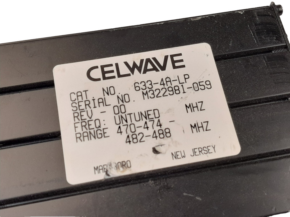 Used Celwave 633-4a-lp filter N onnector UHF