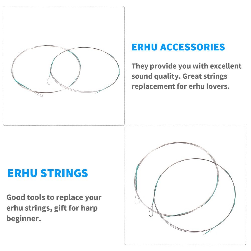 2 Pcs Practical Erhu Strings Changing Kit Accessories Durable Parts
