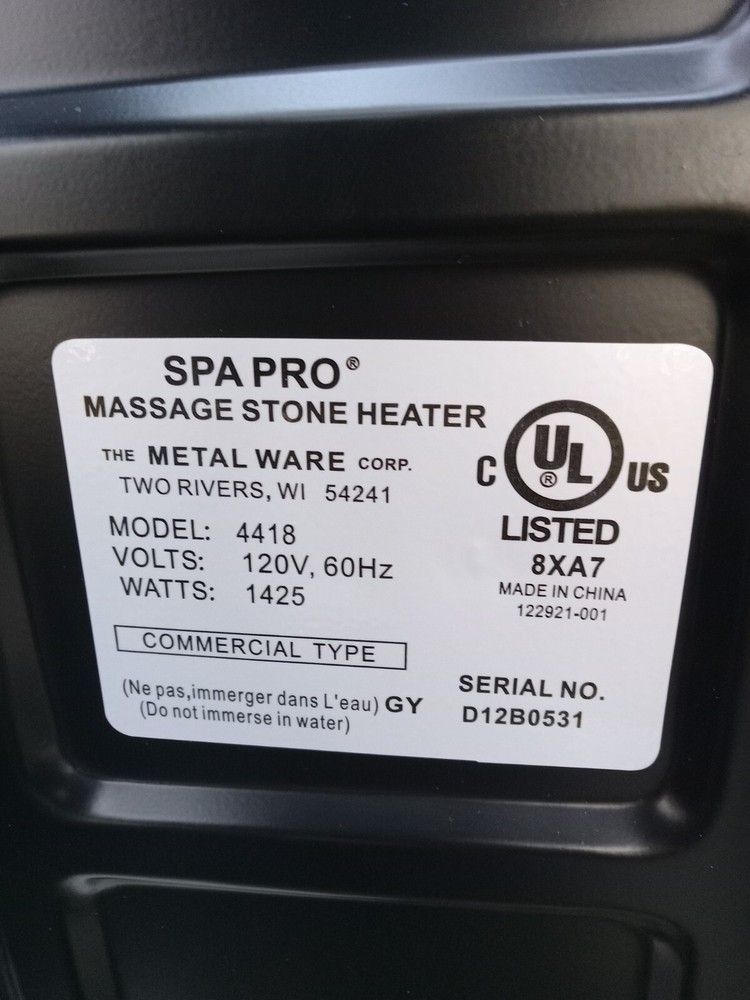 spa pro massage stone warmer