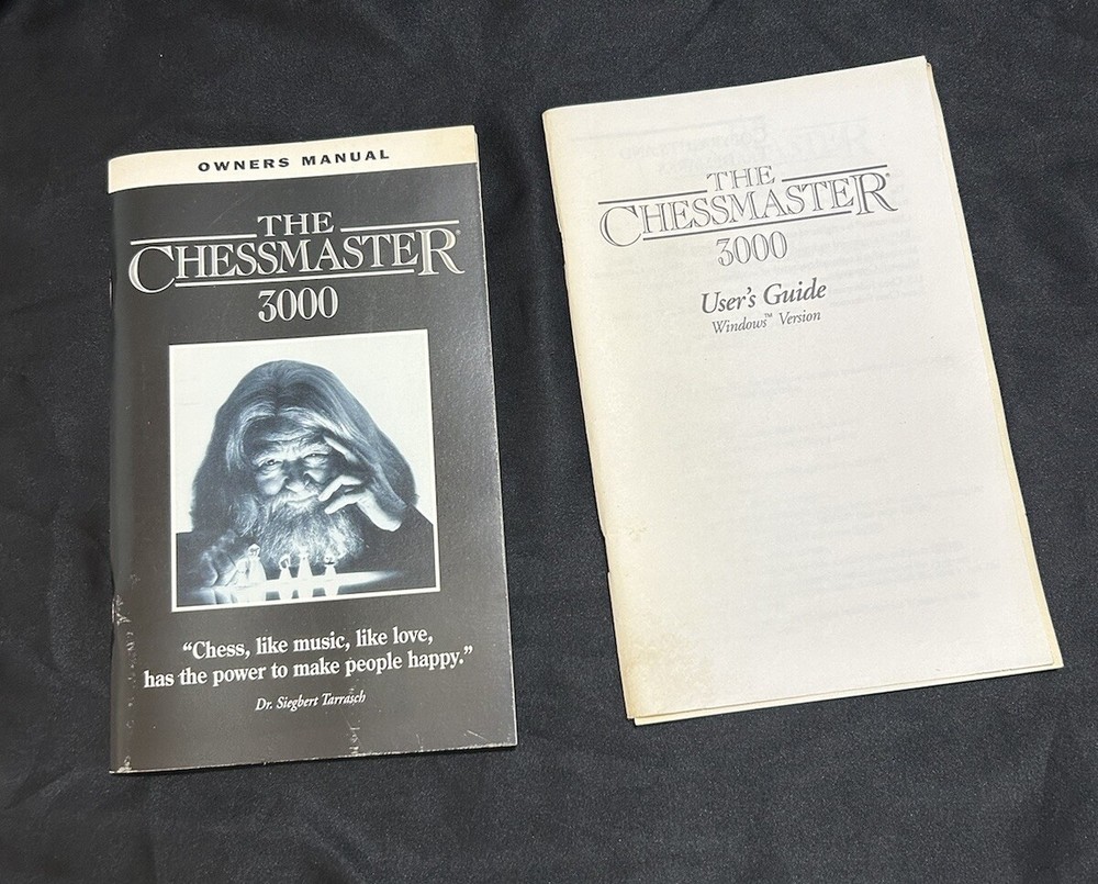 Vtg The Chessmaster 3000 Owners Manual & User’s Guide Software Windows Version