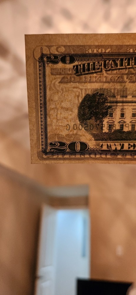 2017 $20 USD Miscut Note