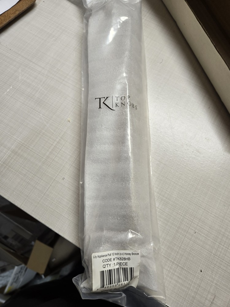 Top Knobs TK828HB Lily Appliance Pull 12" C-C Honey Bronze