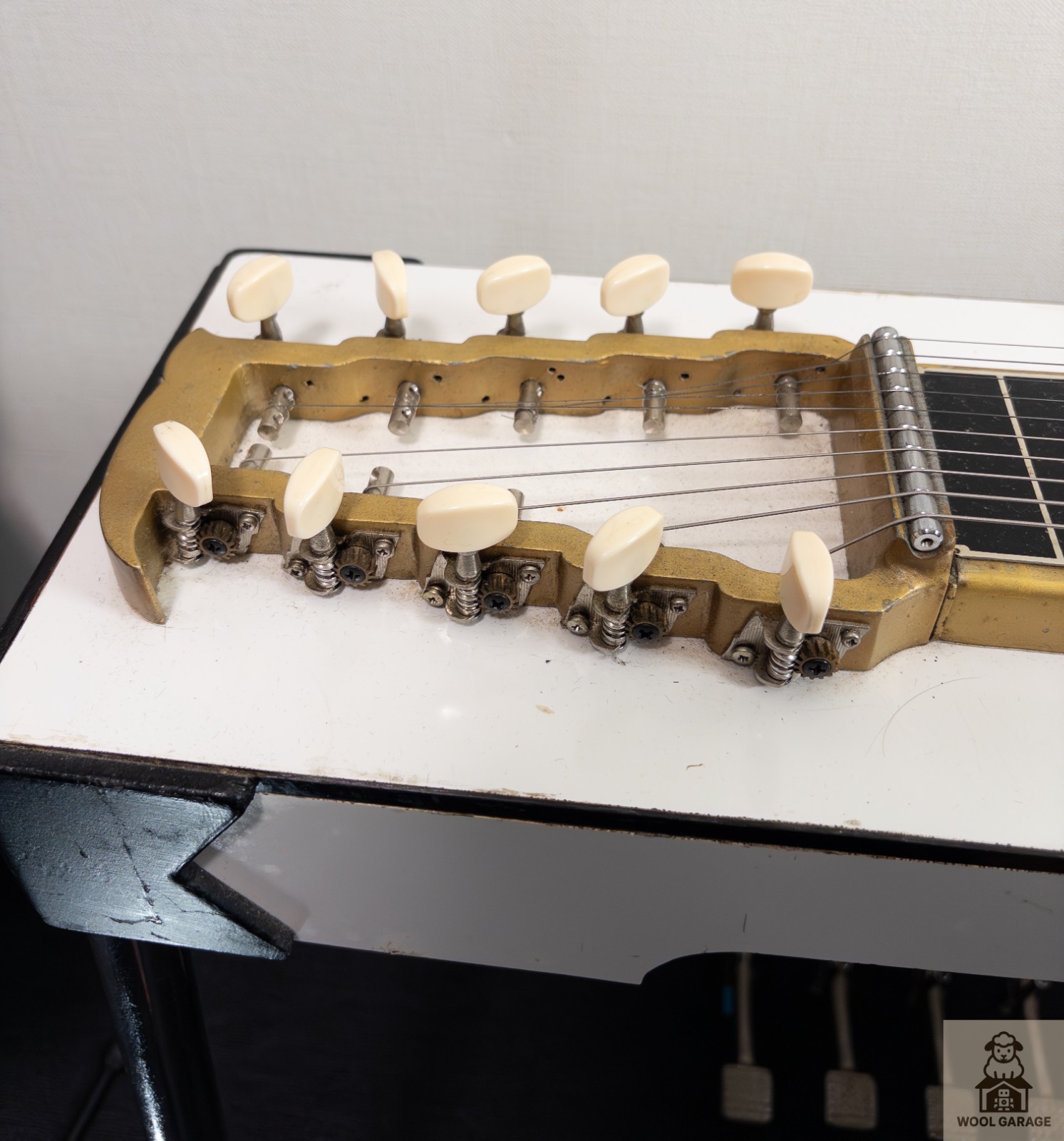 FUZZY 10 String Pedal Steel Guitar 6 Pedals w/ Hard Case Vintage From Japan