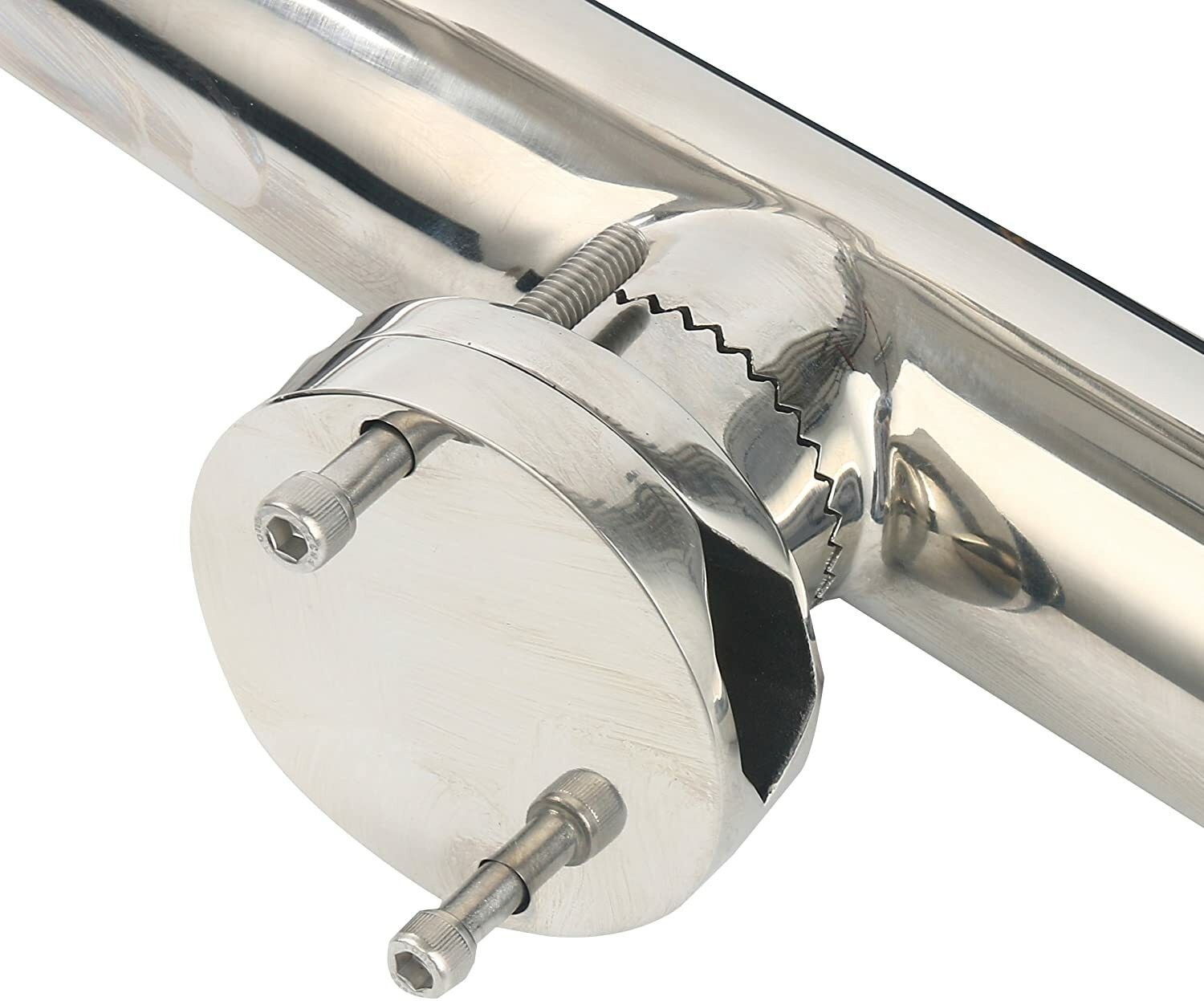 Amarine Made 2 Pack Stainless Clamp on Fishing Rod Holder for Rails 1-1/4" to 2"