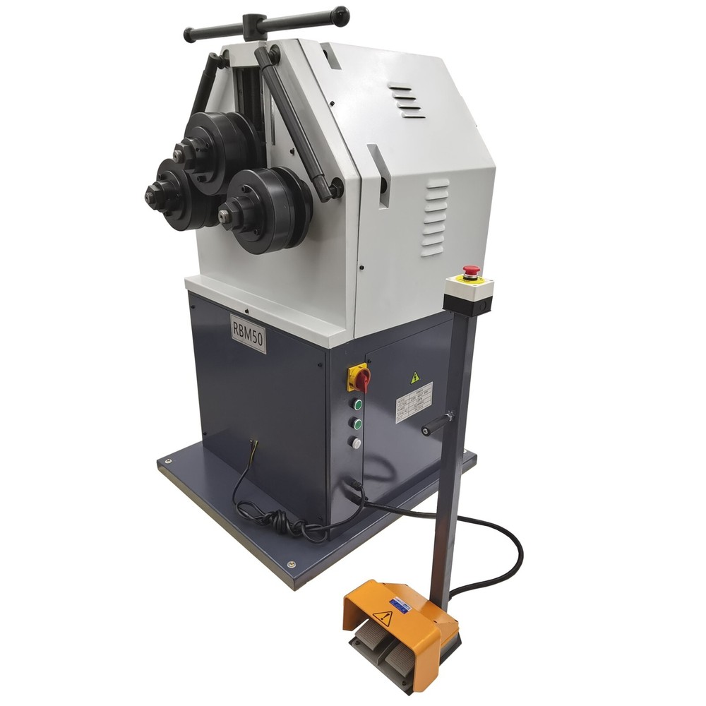 Vertical RBM50 Roll Bender 220V 1PH Three Rollers Round Bending Machine 2.2KW