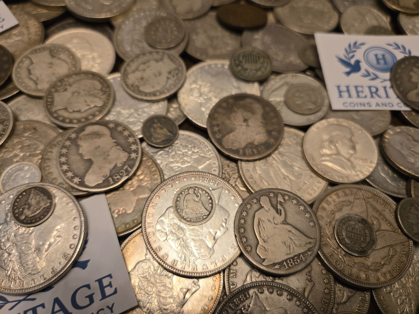 ESTATE SALE, OLD COINS, GOLD, .999 SILVER BARS, BULLION, RARE U.S. BILLS, PROOFS