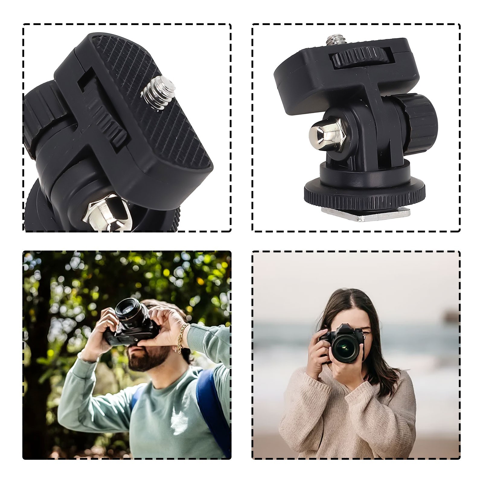14 Screw Cold Shoe Mount for DSLR Mirrorless Cameras 1/4 Screw Attachment