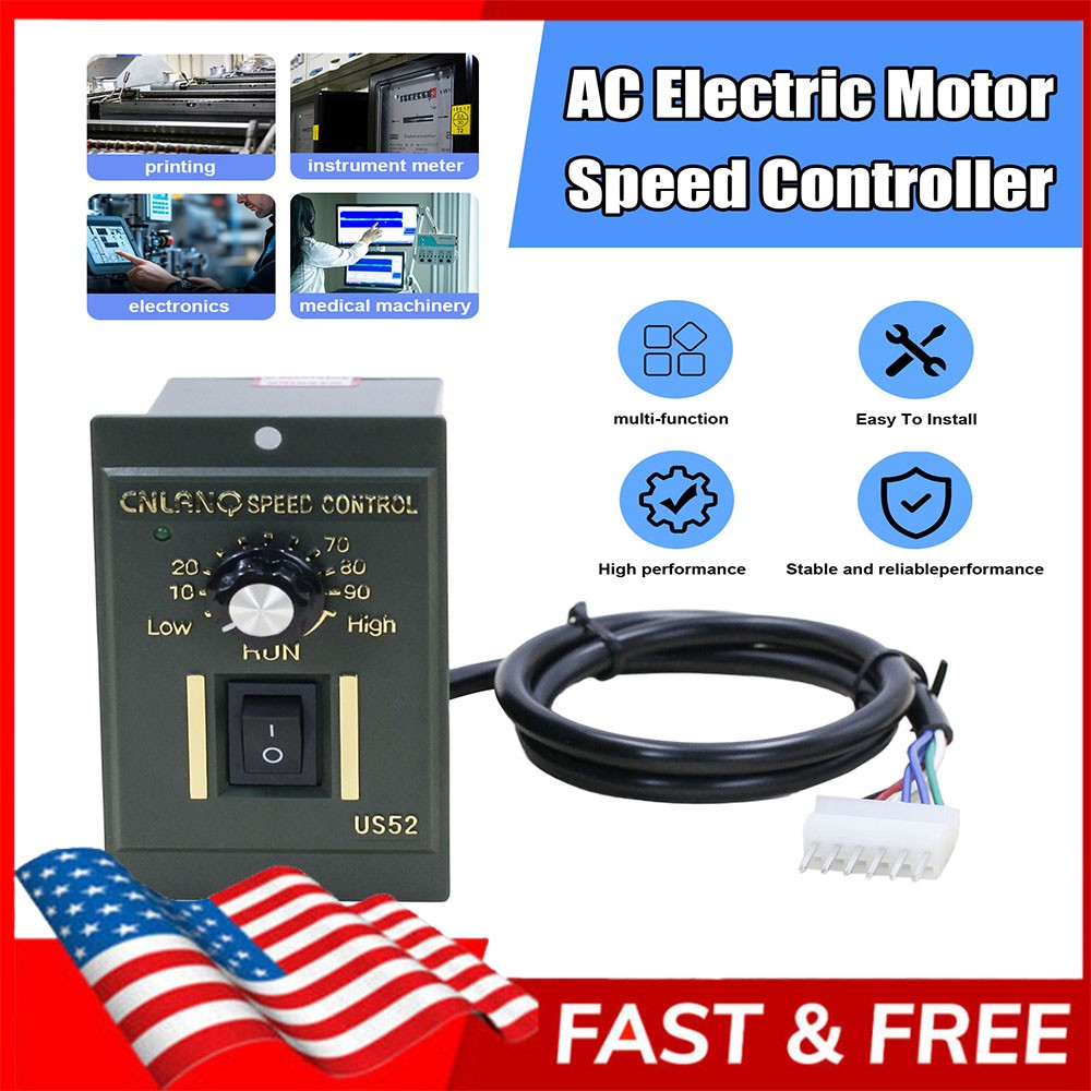 DC Motor Speed Controller 110V AC 120W Reversible Switch Regulator Regulator US
