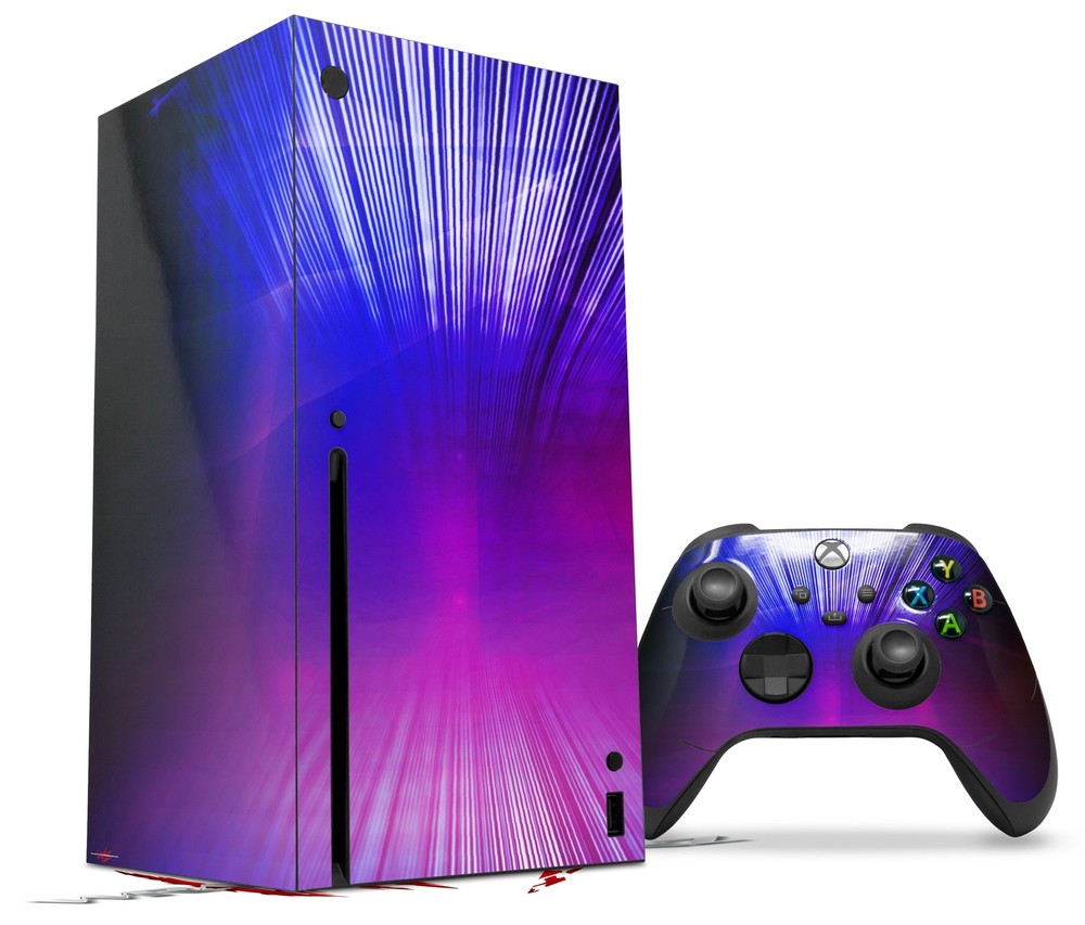 Skins XBOX Series X Console Controller Bent Light Blueish