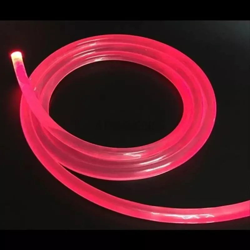Transparent Super Bright Solid Core Side Glow Optic Fiber 1.5~12mm Thick Cable