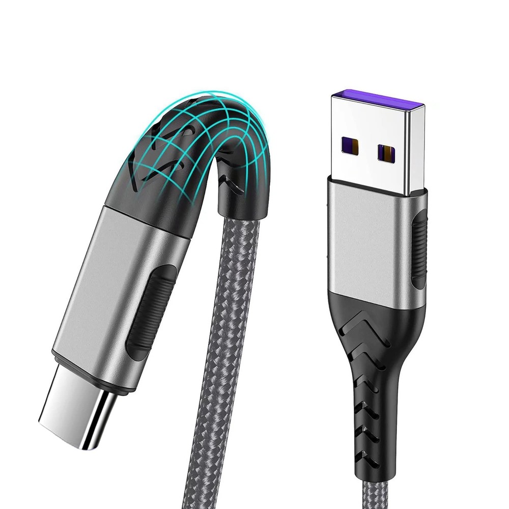 Durcord USB C Cable, Upgarded 2Pack 10ft Fast Type C 10ft, Silver