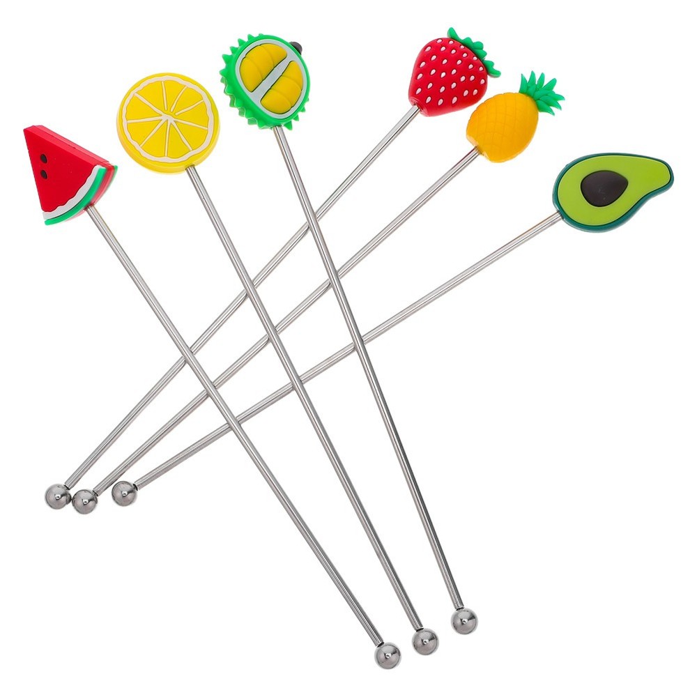 6 Pcs Stirrers for Mixed Drinks Bartending Stick Coffee Mixing Tools