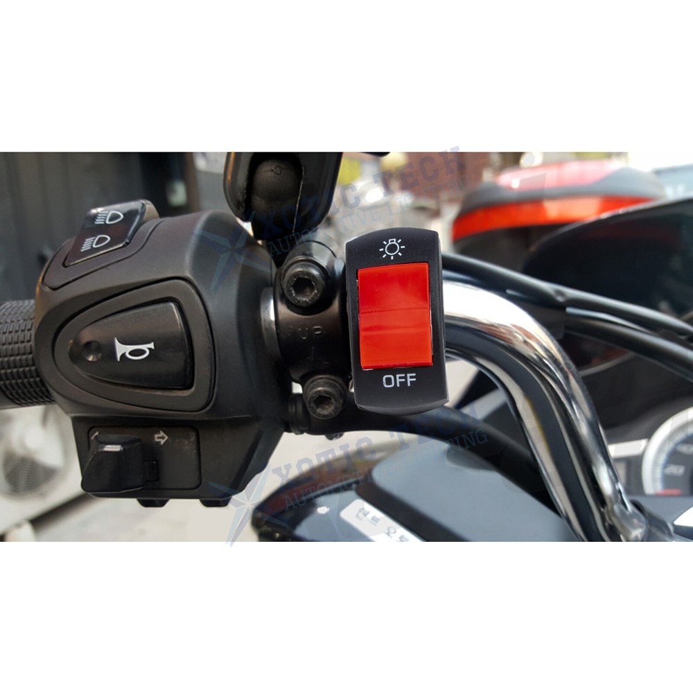 7/8″ Waterproof Motorcycle ATV Handlebar Push Button Switch Mount Toggle DC12V