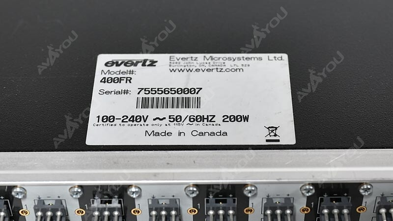 Evertz 400FR Exponent Compact High Density Balanced Audio Distribution Frame