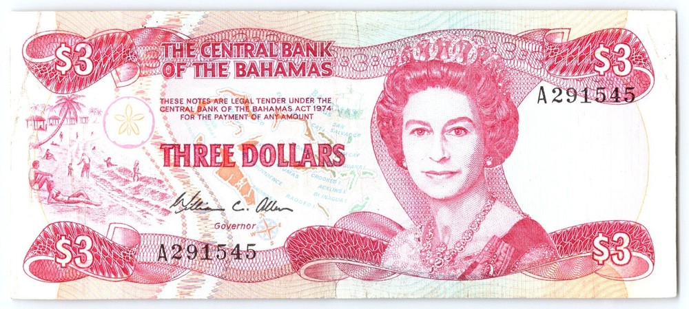 Bahamas - 3 Dollars - 1974 - WPM# A291545
