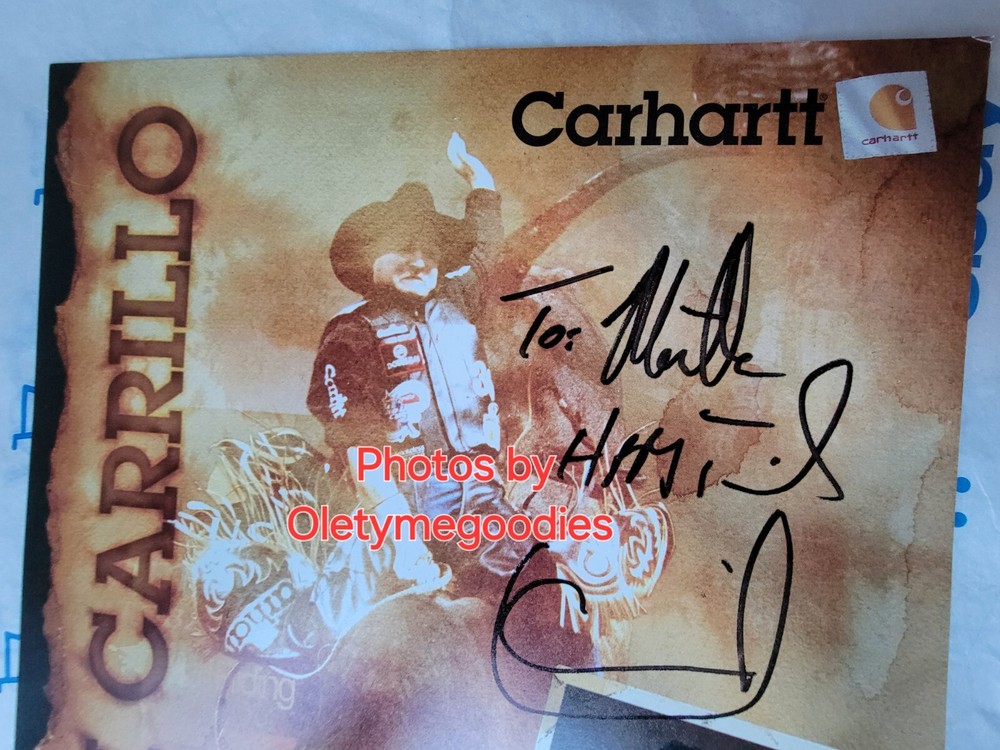 Adam Carrillo PBR Hand Signed 8 x 11