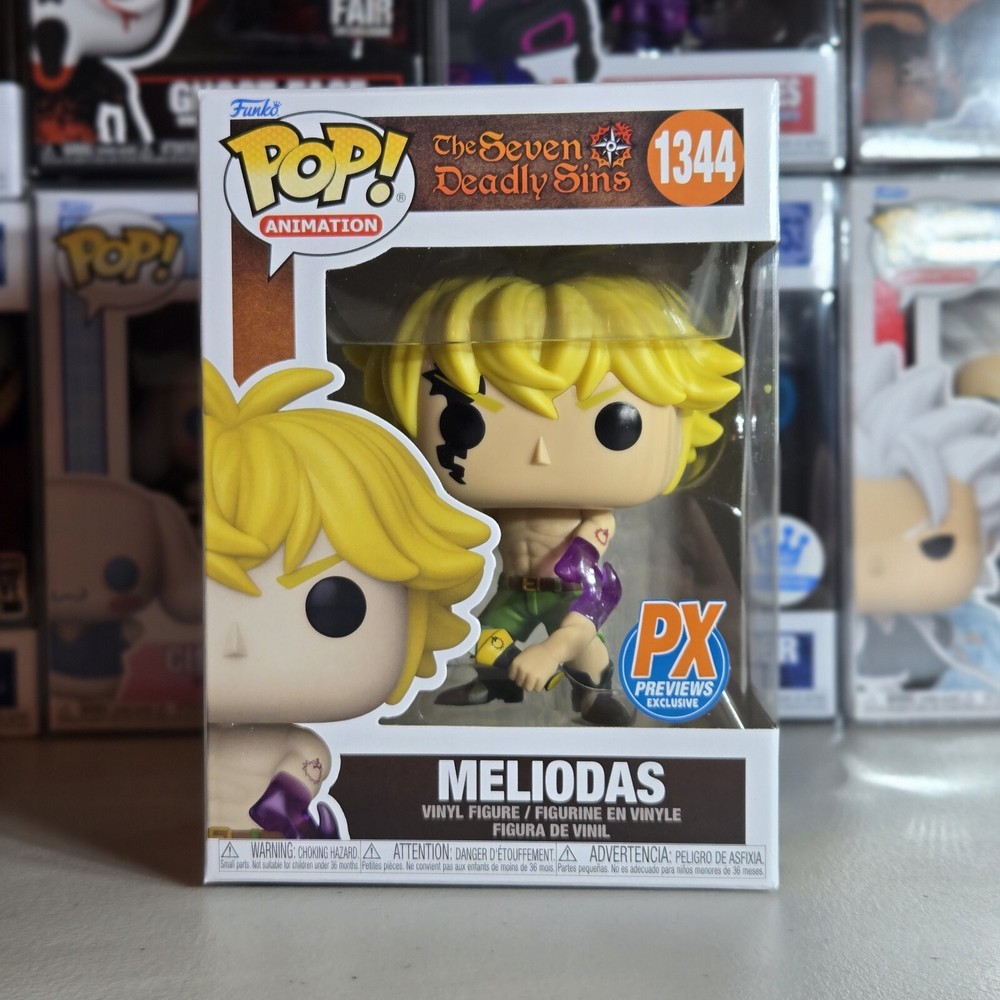 Funko Pop! The Seven Deadly Sins Meliodas PX Exclusive #1344 with POP Protector