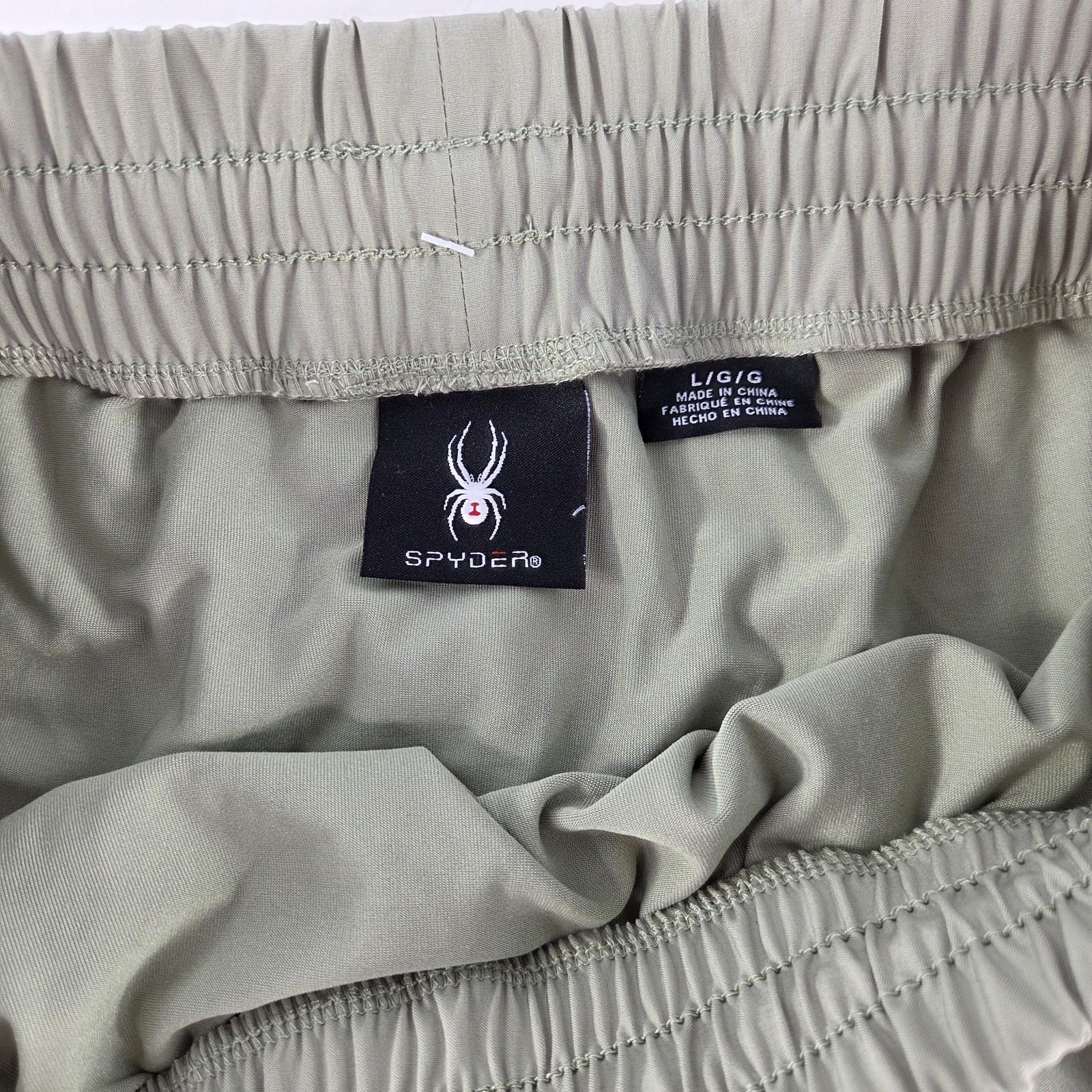 Spyder Women’s Performance Shorts SWB054 Sz L Light Olive Built-in Brief Running