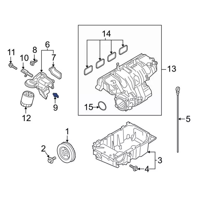 Genuine Ford Engine Oil Pressure Switch GN1Z-9D290-D