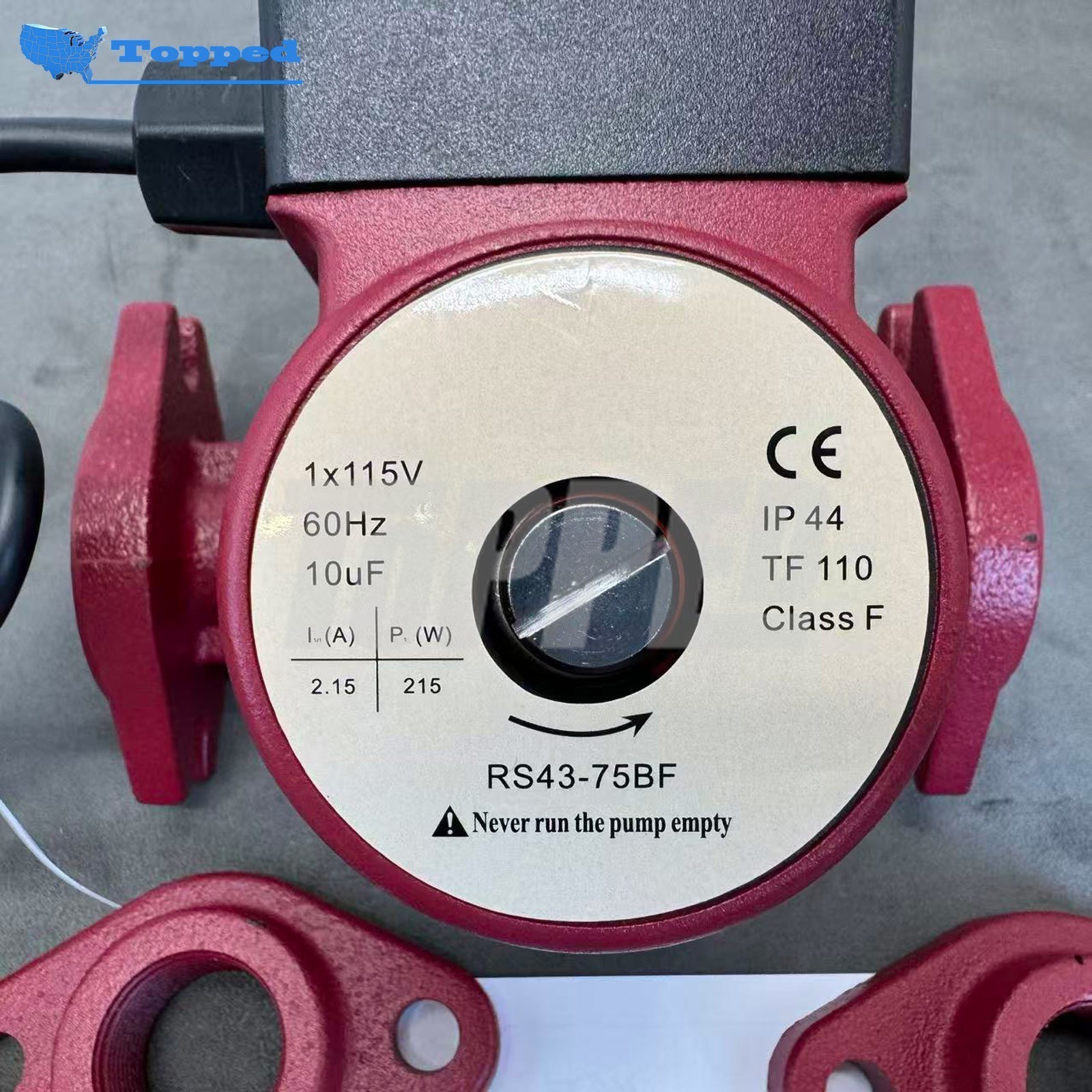 UP43-75BF Bronze Circulator Pump for Grundfos 115V 1-Speed 40.9GPM 1-1/2"Flange