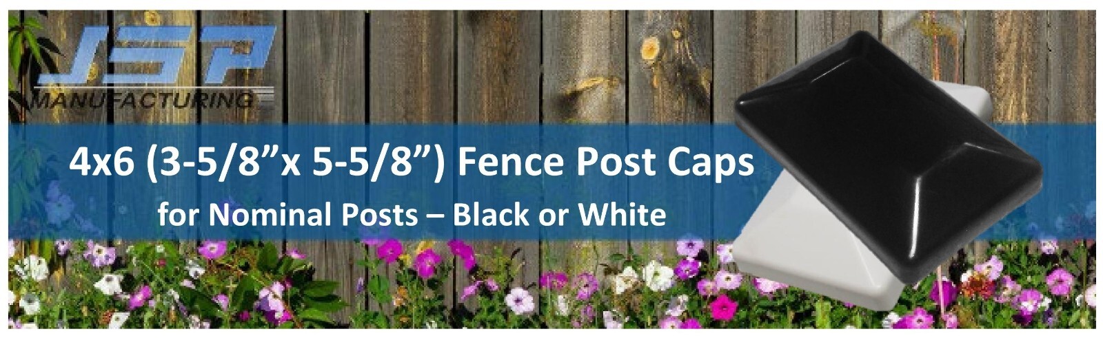 White 4x6 Fence Post Caps (3-5/8"x 5-5/8") 4 x 6 Nominal Fence Post Caps WHITE