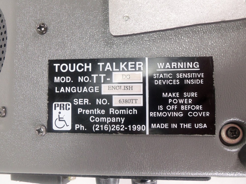 PRC Touch Talker with Minspeak for Disability Hearing Speech Tool with Manual