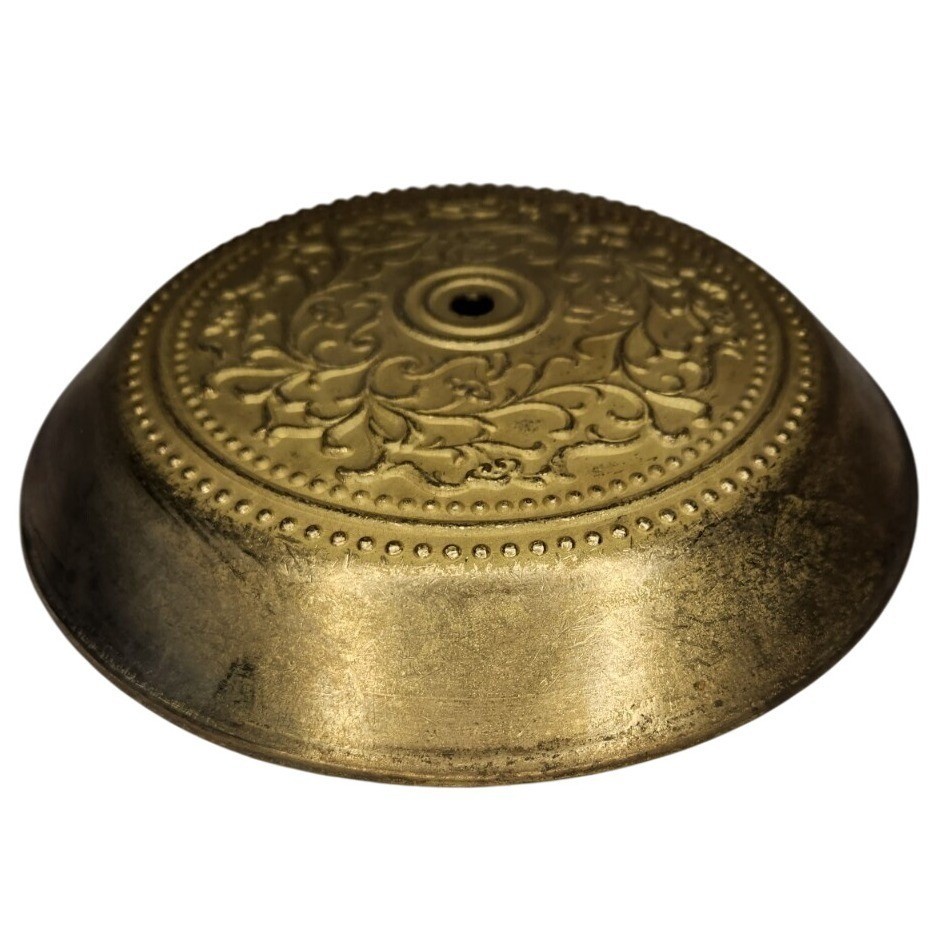 Vintage Victorian Style 9" Solid Brass Ceiling Mount Medallion / Canopy