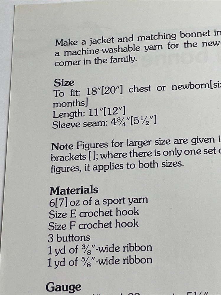 Marshall Cavendish Childs White Jacket & Bonnet Crochet Pattern