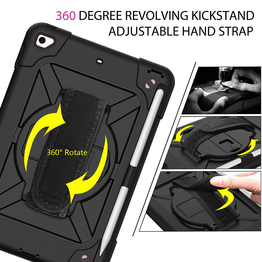 For iPad 5th 6th 7th 8th 9th Generation 10.2" Shockproof Rugged Case Stand Cover