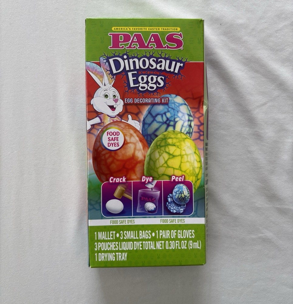 PAAS Easter Egg Dye Decorating Kits TWO PACK - Dinosaur Eggs New in Box