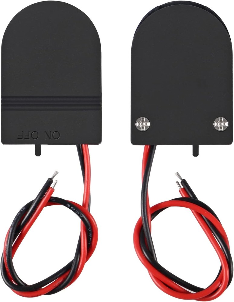 Alinan 5pcs Button Battery Holder Coin Cell with Switch Black