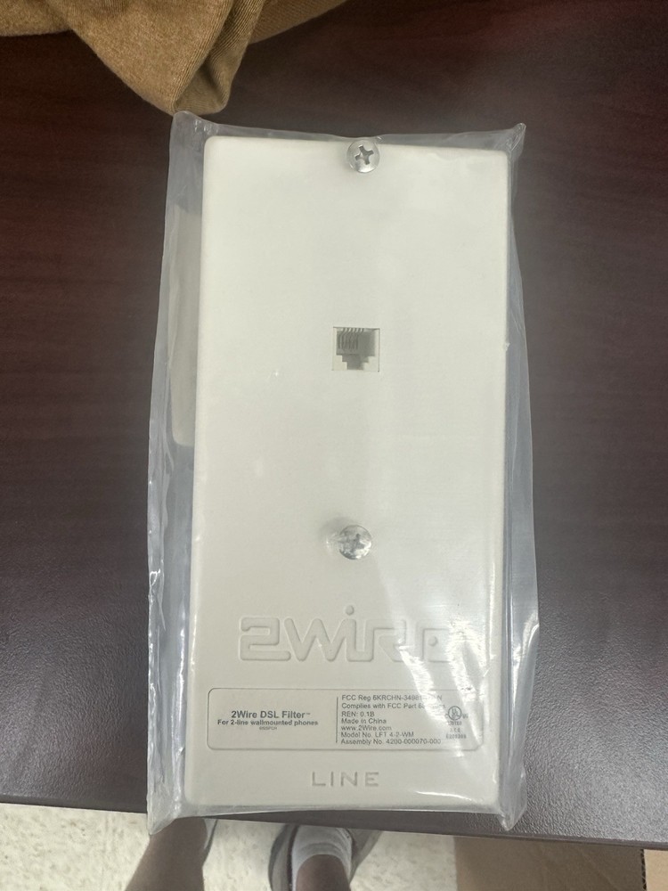 2 Wire Filter Kit 4 DSL Inline Filters, 1 DSL Wall Mount Filter. NEW