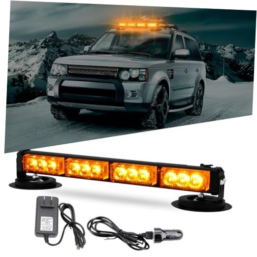 Rechargeable Emergency Strobe Light,12 LED Rooftop Emergency Hazard Strobe