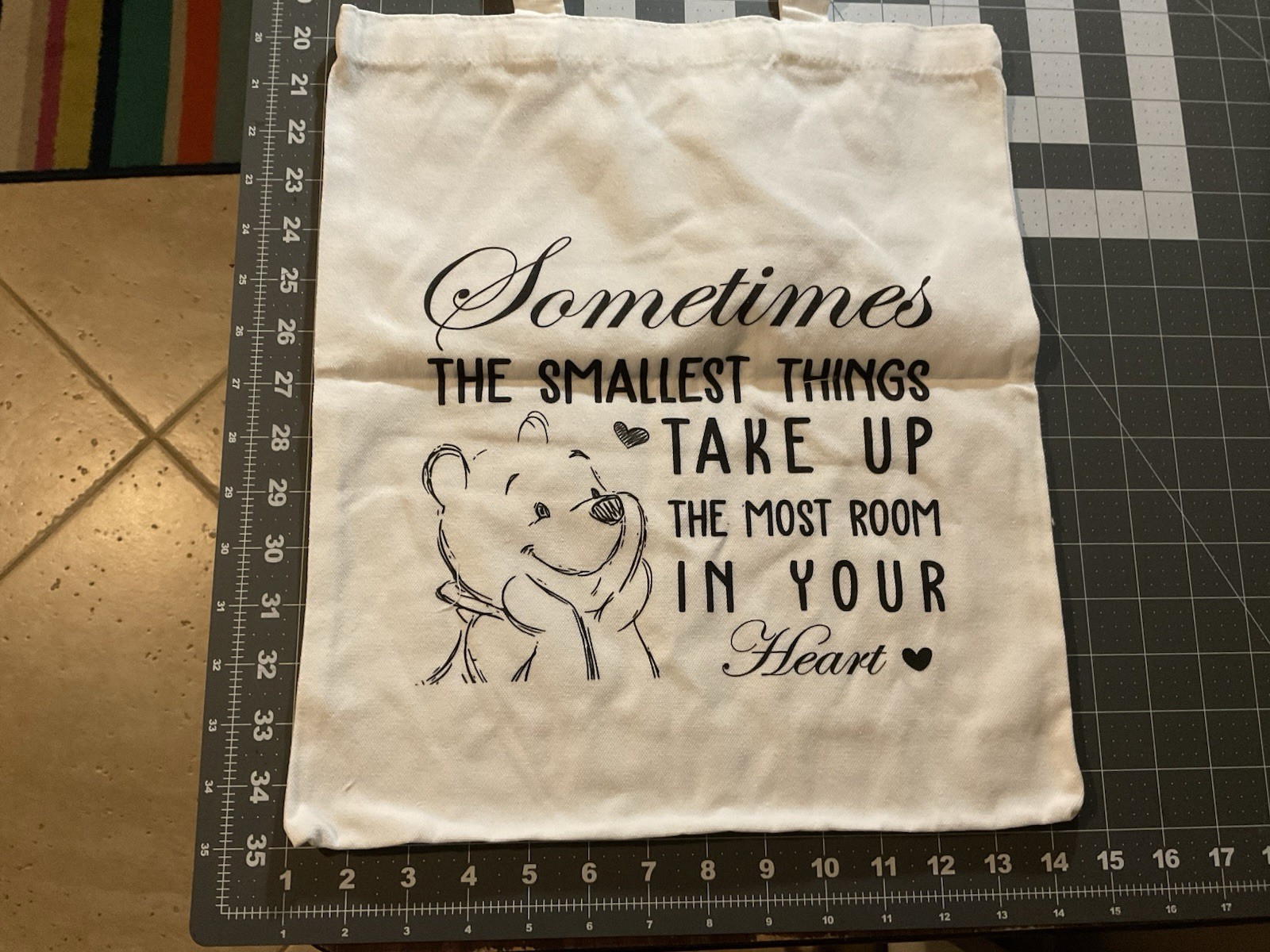 Winnie The Pooh Tote Bag, Beach Bag, Sometimes The Smallest Things, New 15”, T3