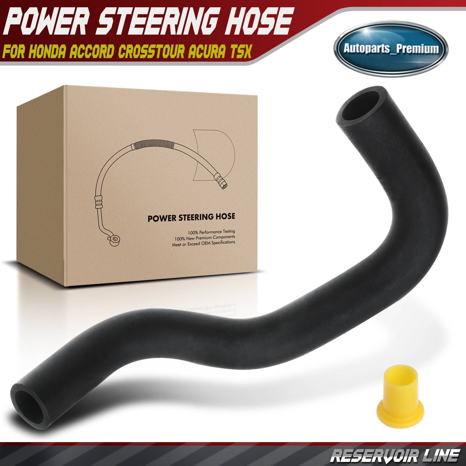 Power Steering Reservoir Line Hose Assembly for Honda Accord Crosstour Acura TSX