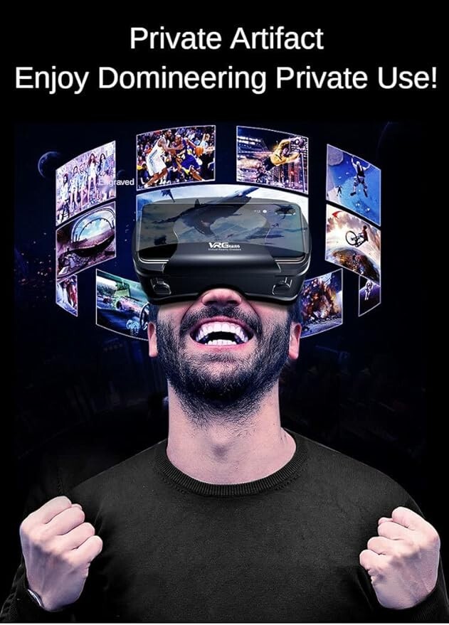 Universal VR Headset for iPhone & Android Phones - 3D Virtual Reality Glasses