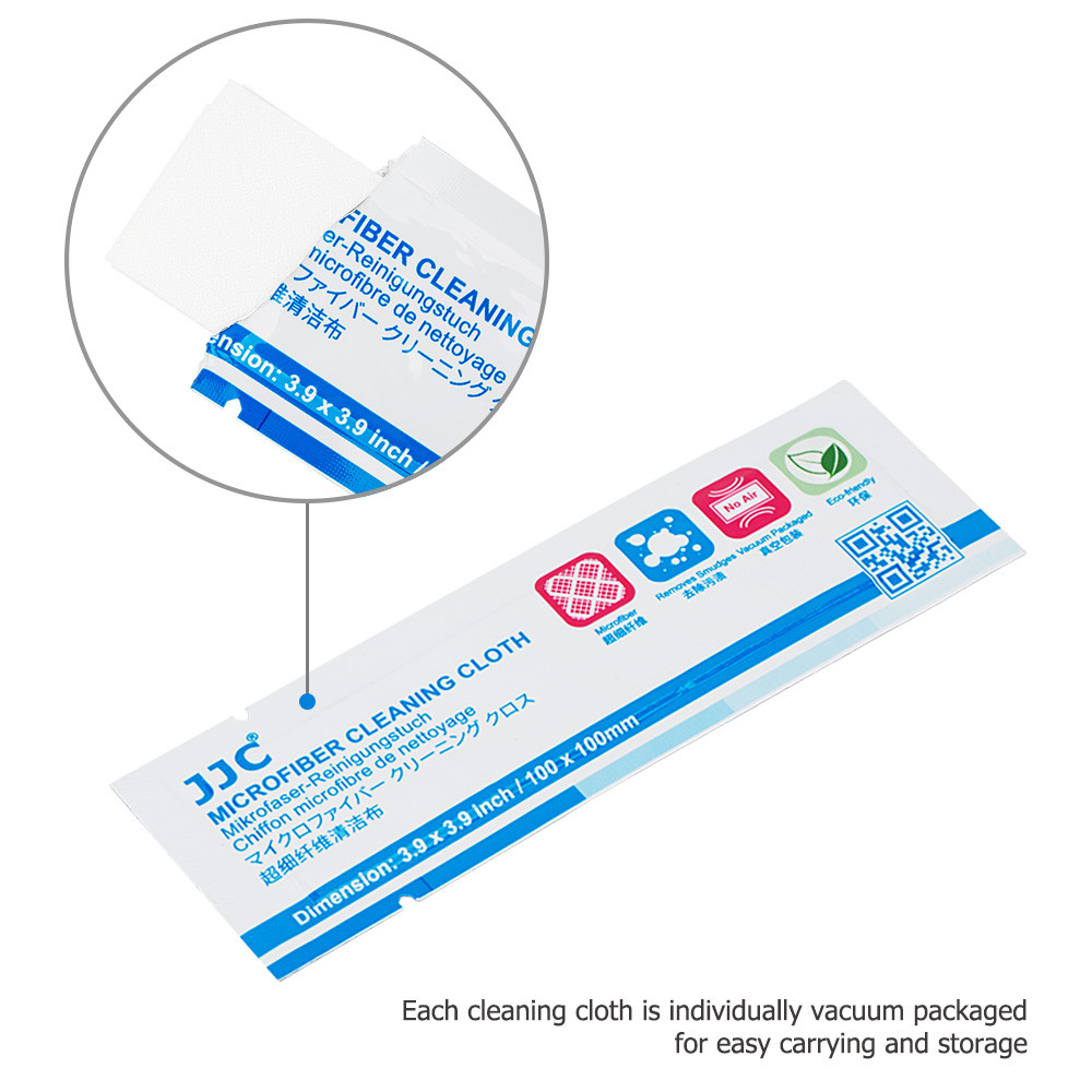 JJC 22PCS 3.9x3.9" Microfiber Cleaning Cloths for Camera Screen Lens Computers