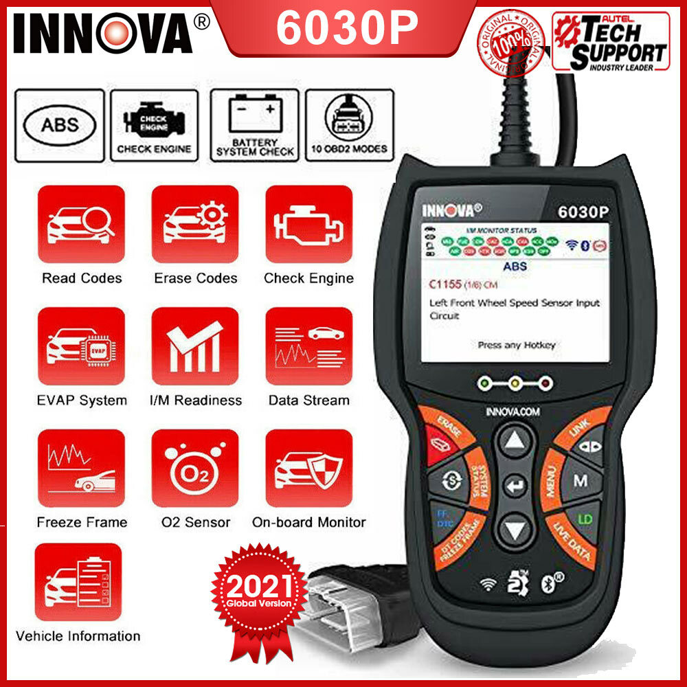 INNOVA 6030P Car OBD2 Scanner Code Reader Engine ABS Battery Check Diagnostic