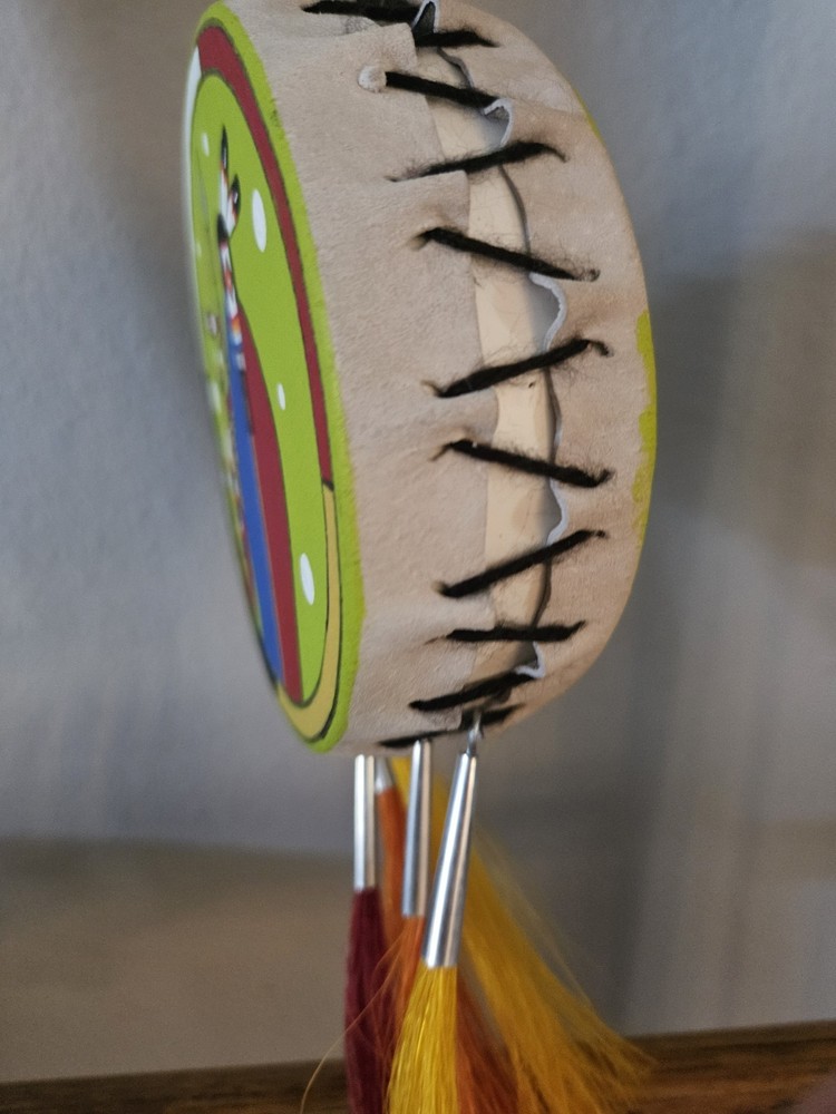 NATIVE AMERICAN "style" drum ornament - NICE
