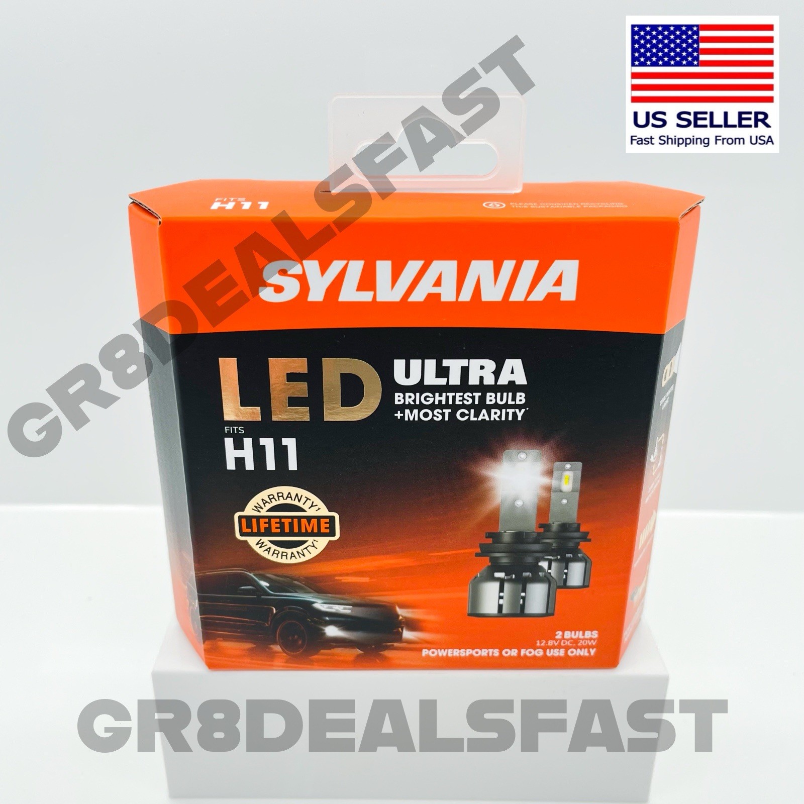 SYLVANIA LED Ultra H11 Fog Light Bulbs 6000K Cool White Bright 🔥JUST ARRIVED🔥