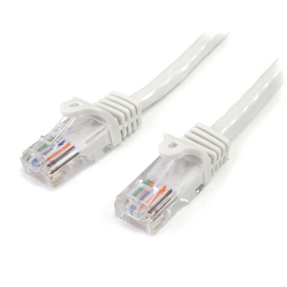 Startech 45Patch15Wh 15Ft White Cat5E Cable Snagless Ethernet Gigabit Lan
