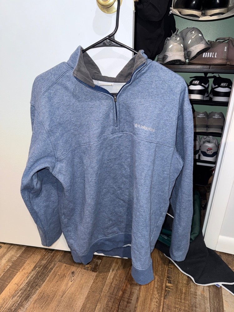 Blue barely worn columbia 1/4 zip pullover large